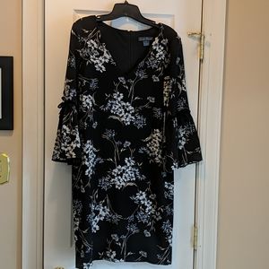 Jessica Howard black dress with floral accents